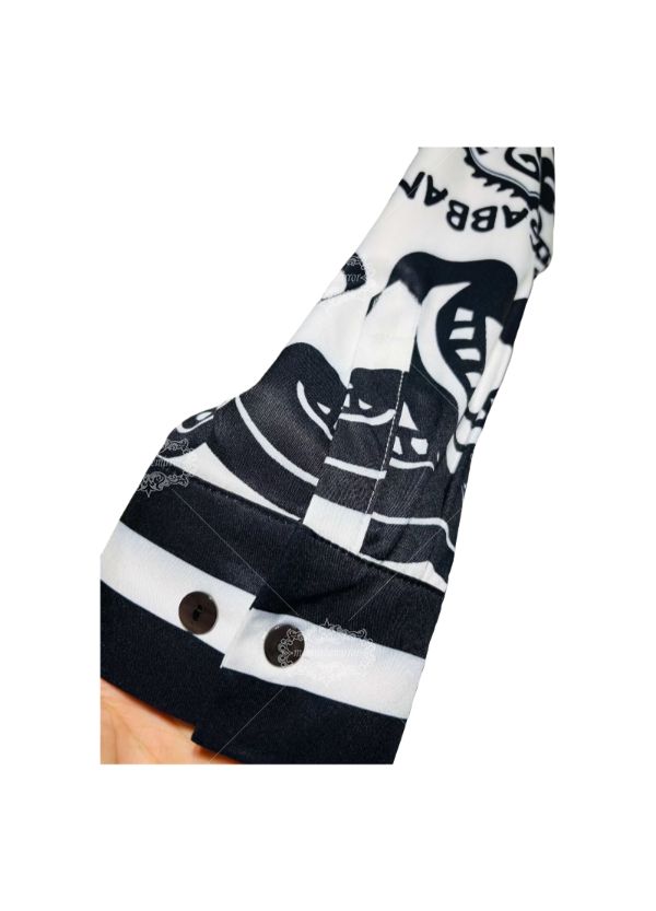 Monochrome Sicilian Logo Scarf Shirt | The Leisure Collar