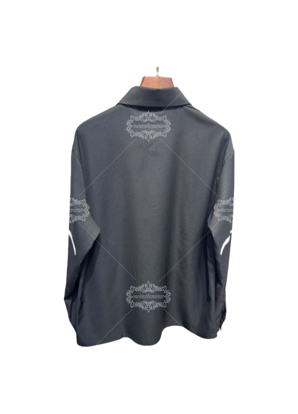 Black AMIRI Script Logo Shirt | The Leisure Collar