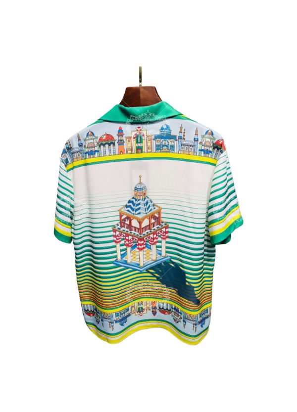 Black Gold Geometric Cityscape Tee | The Gallery Luxe