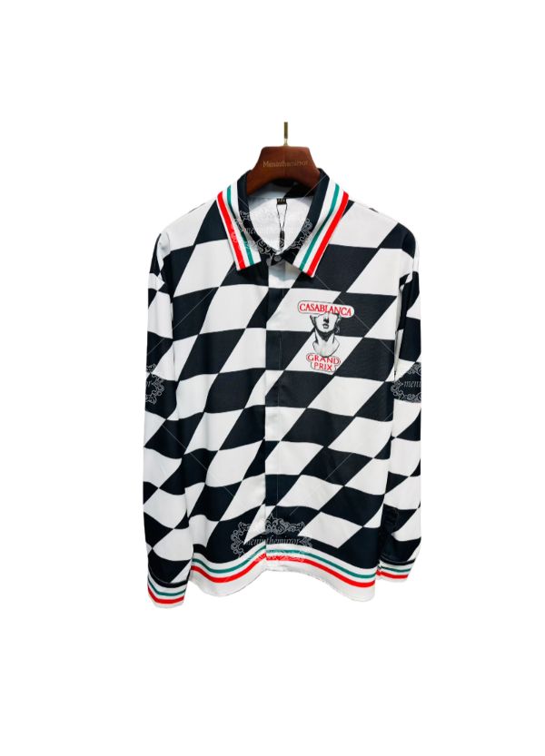 Monochrome Casablanca Grand Prix Check Shirt