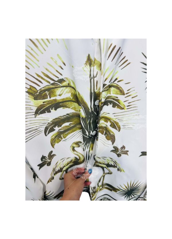 Vibrant Yellow Flamingo Leaf Tee | The Gallery Luxe