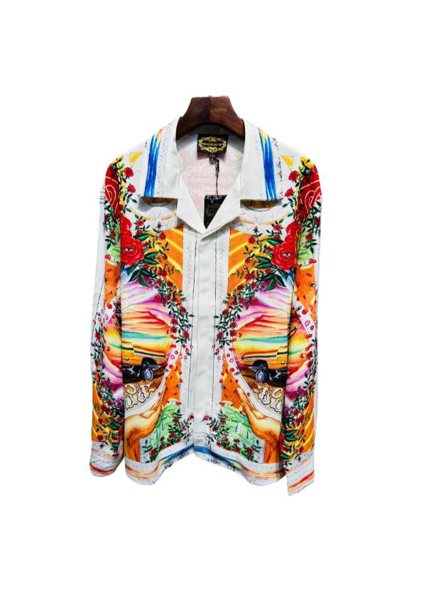 White Green Natural Luxe Crest Tee | The Gallery Luxe