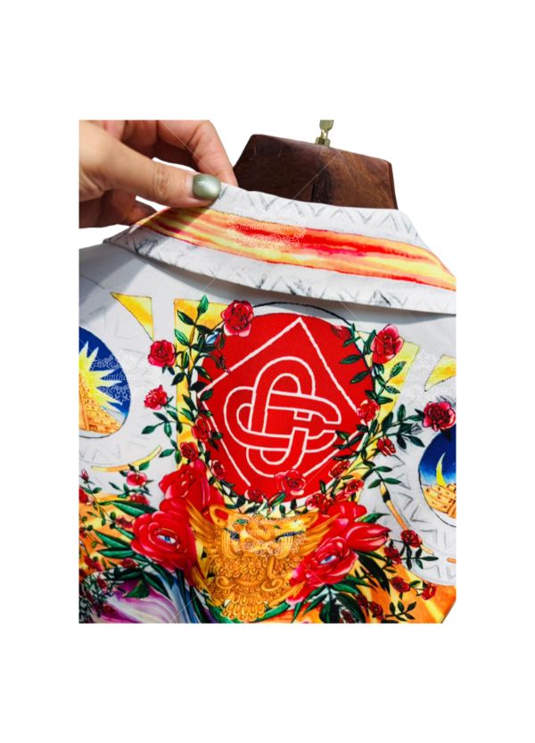 White Green Natural Luxe Crest Tee | The Gallery Luxe