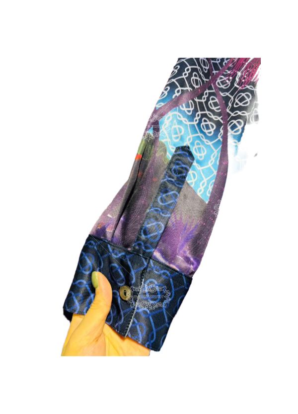 Vibrant Neon Palm Print Long Sleeve Shirt | Luxe Resort Wear