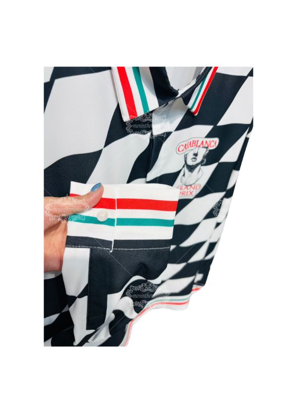 Monochrome Casablanca Grand Prix Check Shirt