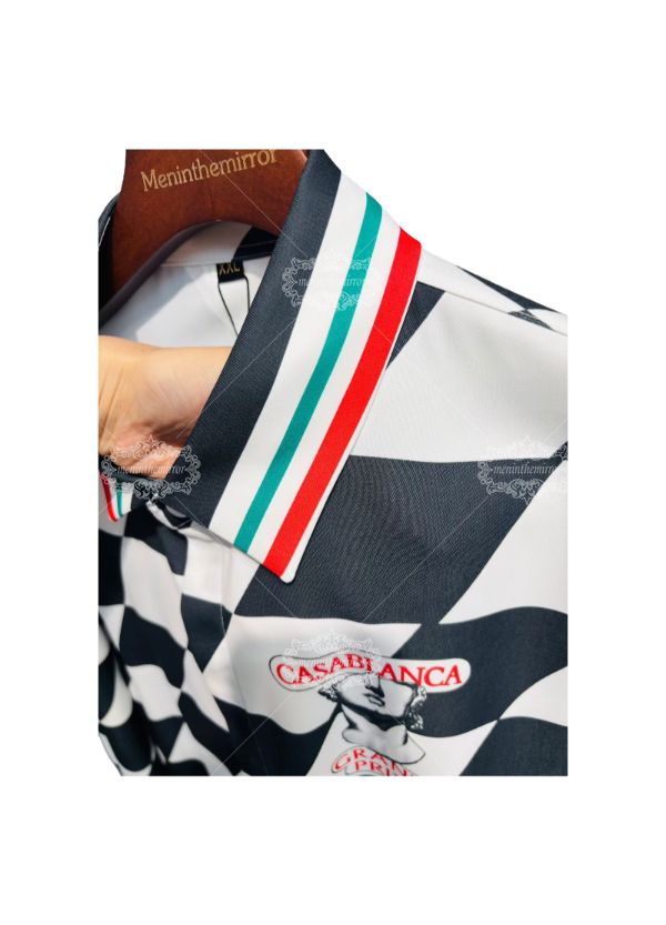 Monochrome Casablanca Grand Prix Check Shirt