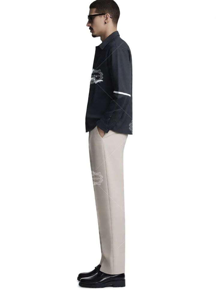 Black AMIRI Script Logo Shirt | The Leisure Collar