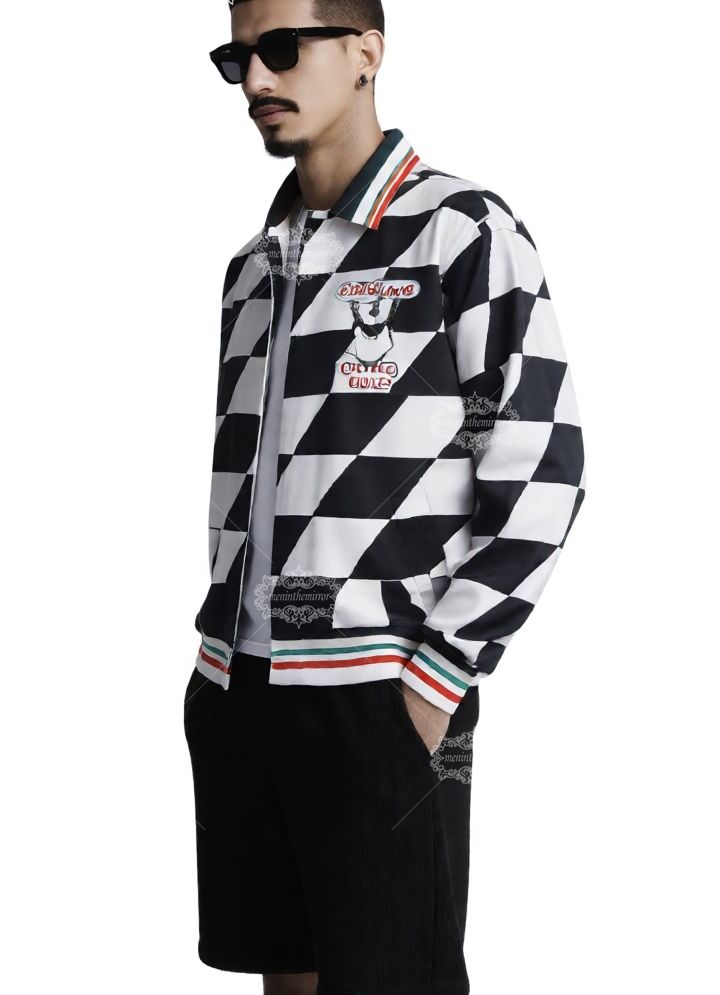 Monochrome Casablanca Grand Prix Check Shirt
