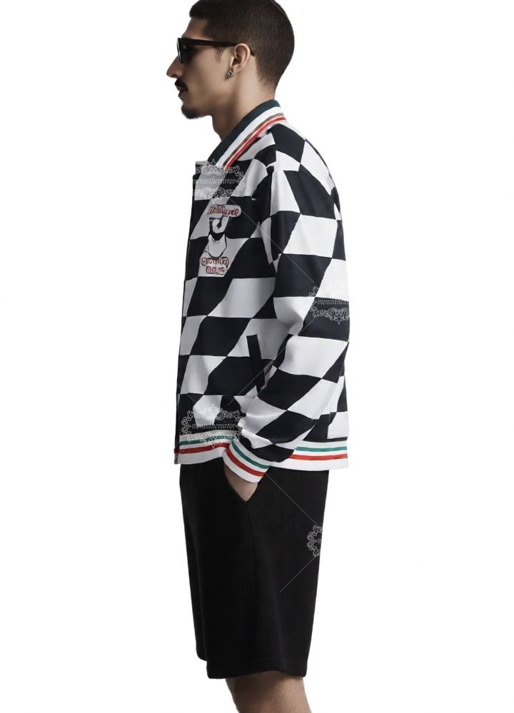 Monochrome Casablanca Grand Prix Check Shirt