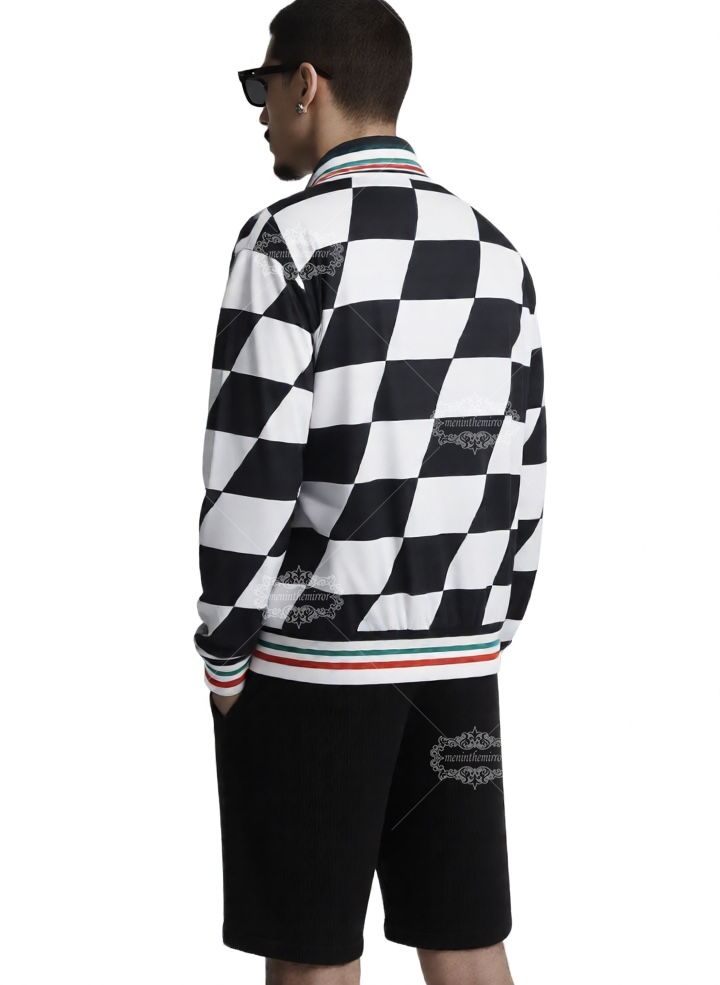 Monochrome Casablanca Grand Prix Check Shirt