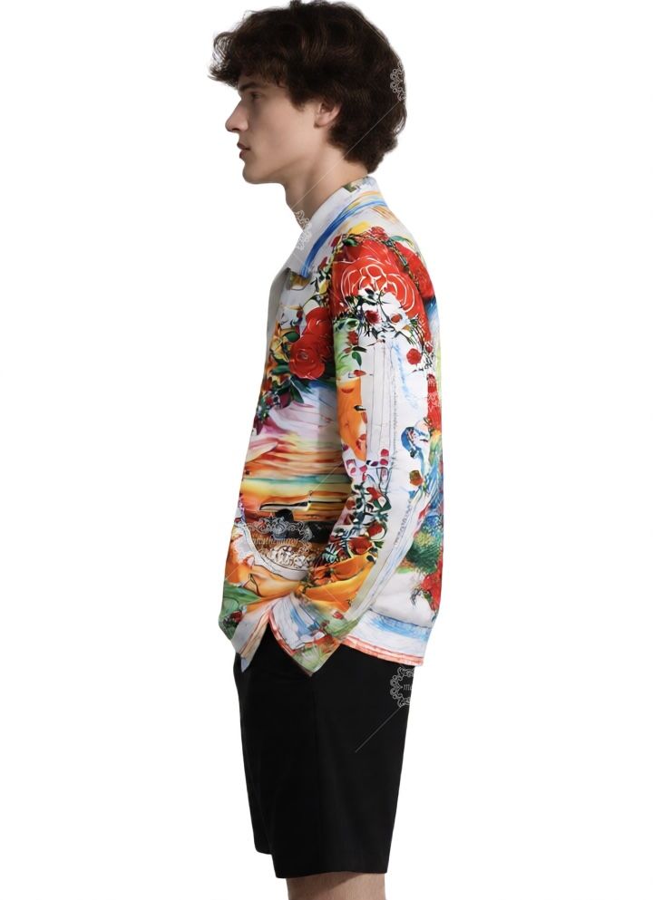 White Green Natural Luxe Crest Tee | The Gallery Luxe